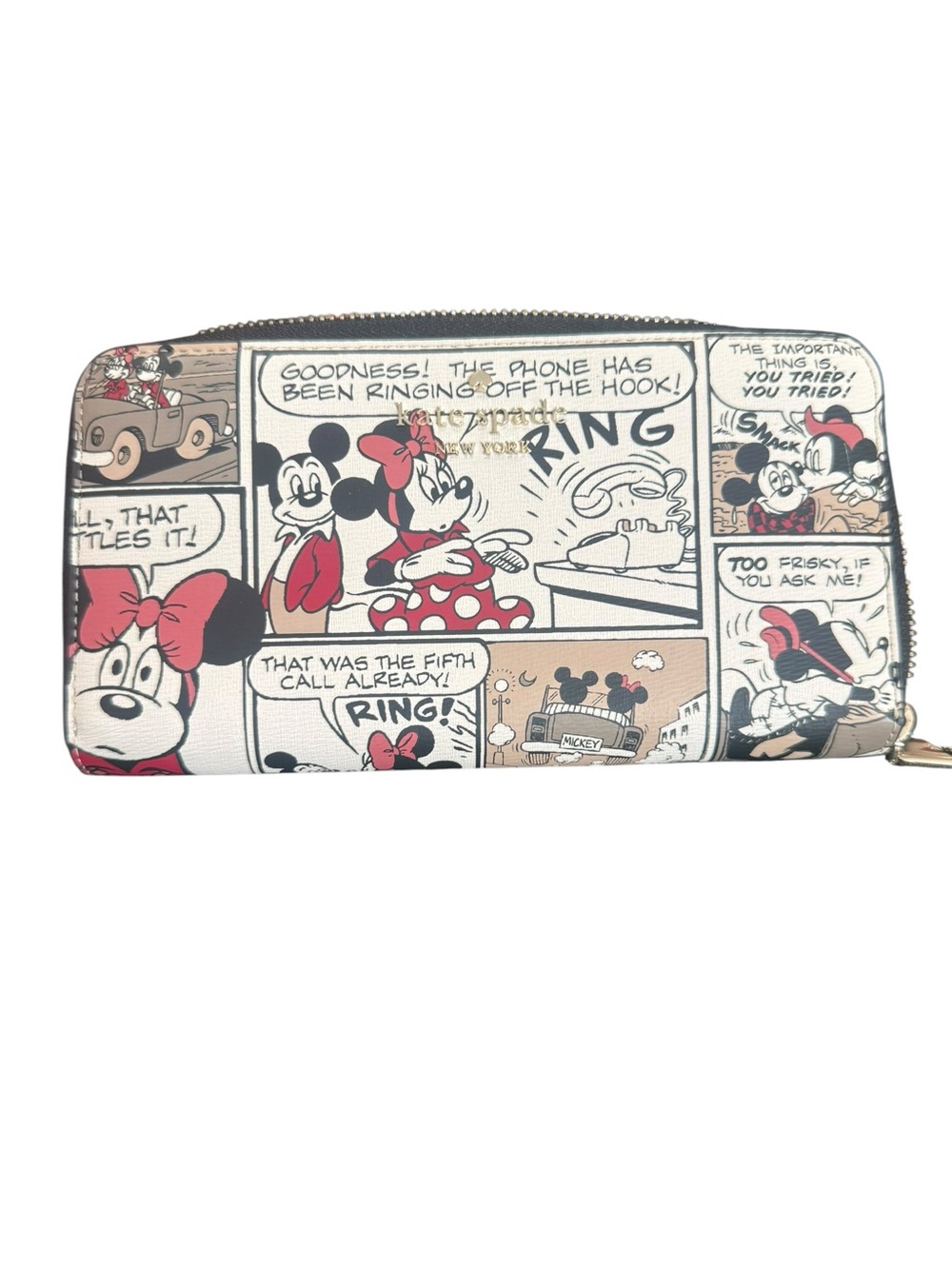 kate spade Disney x Kate Spade Minnie Comic Zip Wallet - Beige/Red/Black - Picture 6 of 7